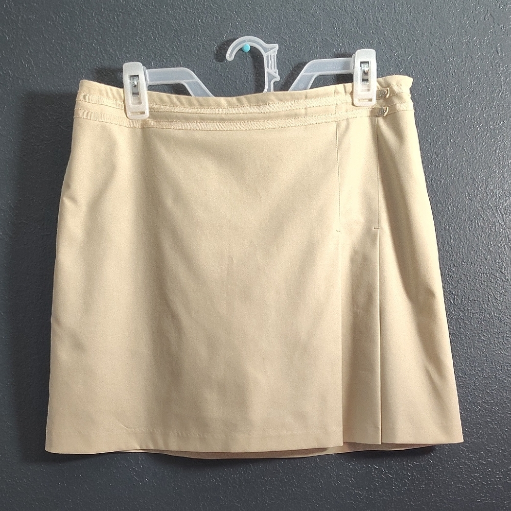 Y2k Izod XFG Cool FX Cream Skort Kaki Performance Stretch Sporty Academia